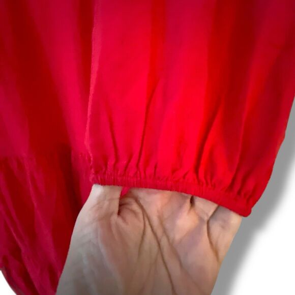 Tuckernuck Pomander Place Hibiscus Red Cotton Mabel Maxi Dress Size Large - Picture 10 of 13